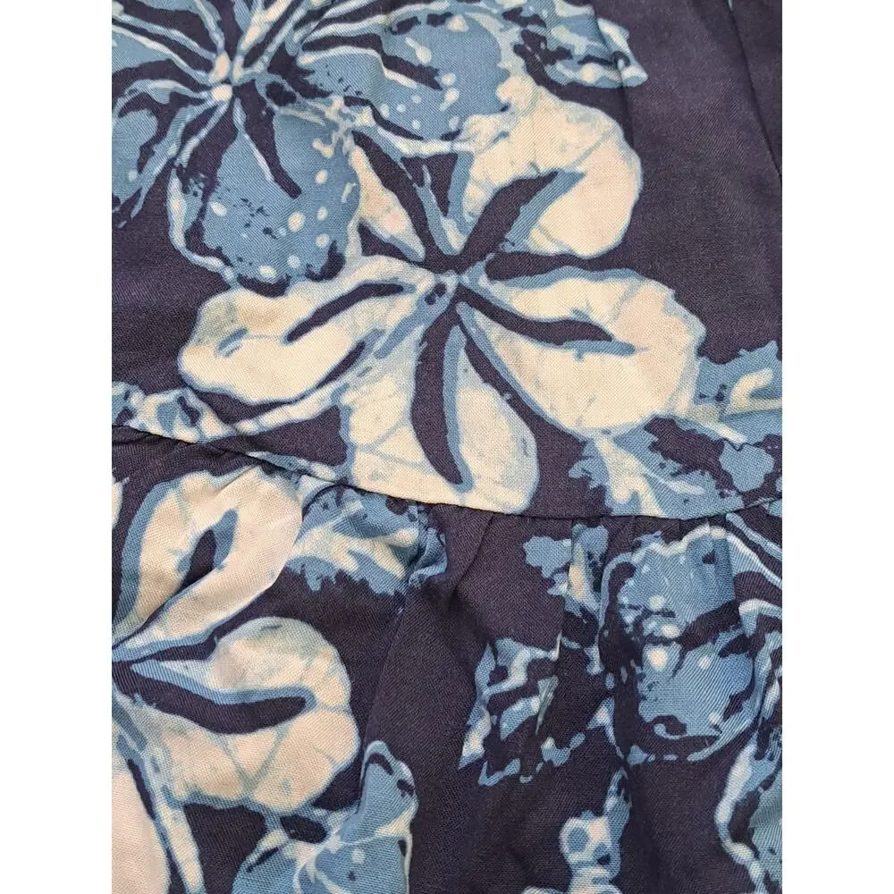 2 For $5 Sale Aeropostale Blue White Floral Ruffle Hem Shorts NWT Size XS
